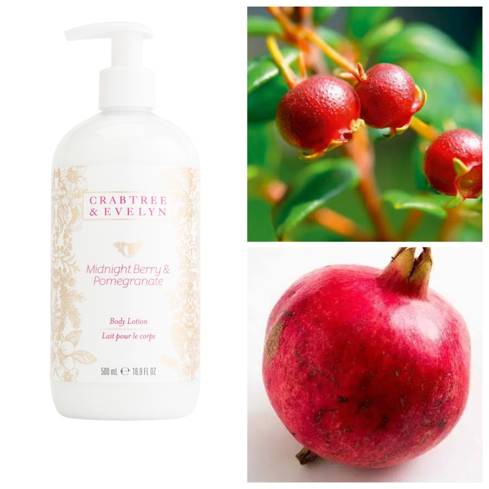 Crabtree & Evelyn Midnight Berry & Pomegranate Body Lotion 500 ml 16.9oz New